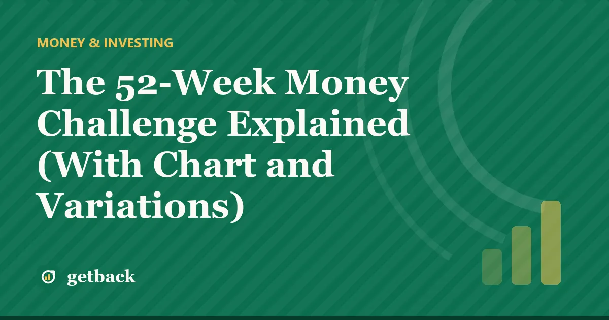 The 52-Week Money Challenge Explained (With Chart and Variations) — cover illustration