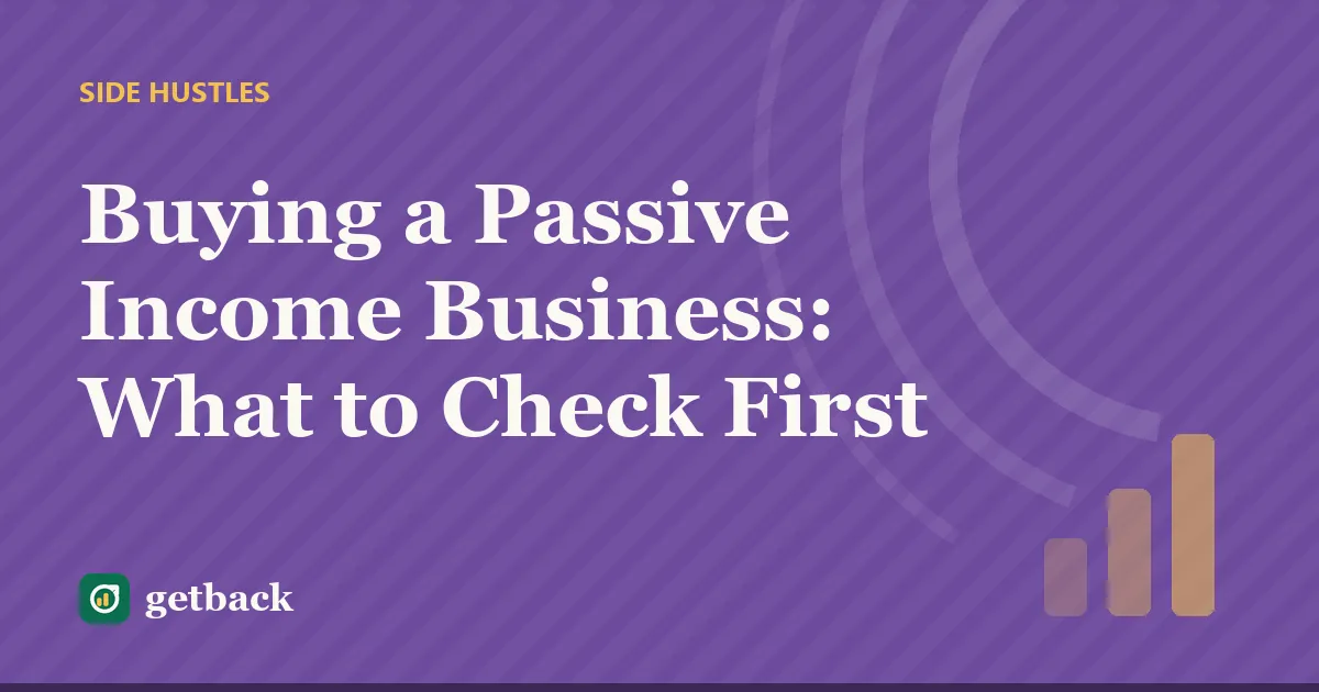 Buying a Passive Income Business: What to Check First — cover illustration