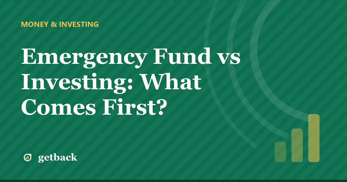 Emergency Fund vs Investing: What Comes First? — cover illustration