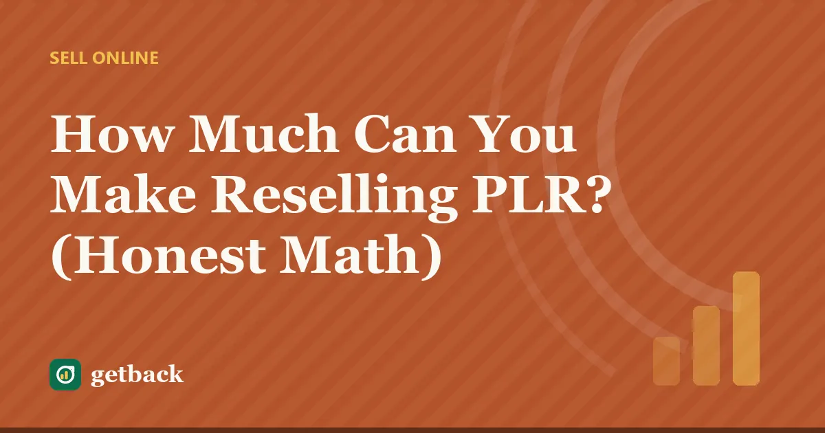 How Much Can You Make Reselling PLR? (Honest Math) — cover illustration