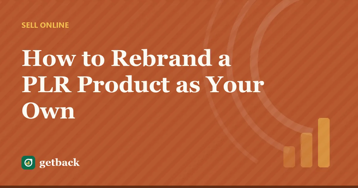 How to Rebrand a PLR Product as Your Own — cover illustration