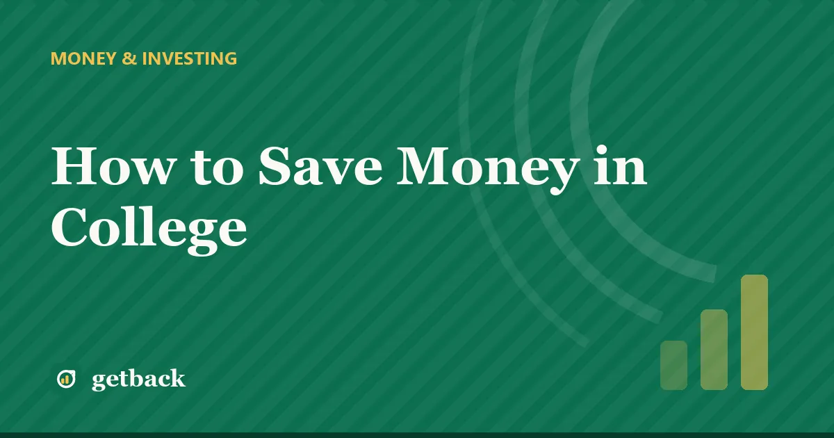 How to Save Money in College — cover illustration