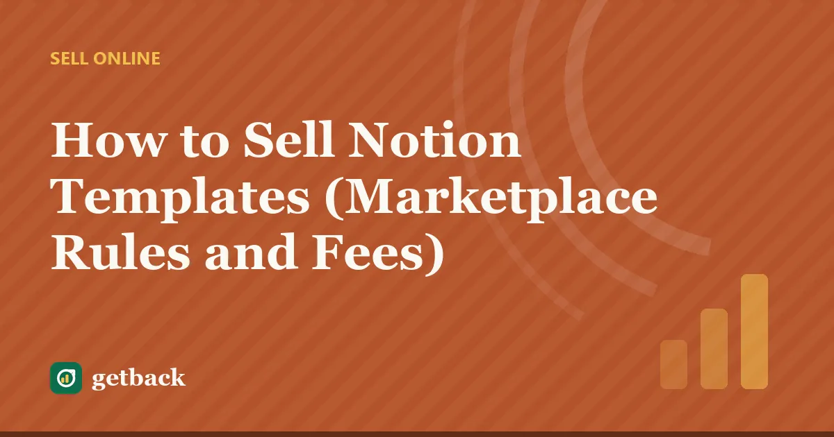 How to Sell Notion Templates (Marketplace Rules and Fees) — cover illustration