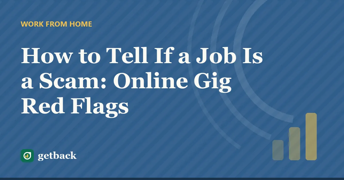 How to Tell If a Job Is a Scam: Online Gig Red Flags — cover illustration