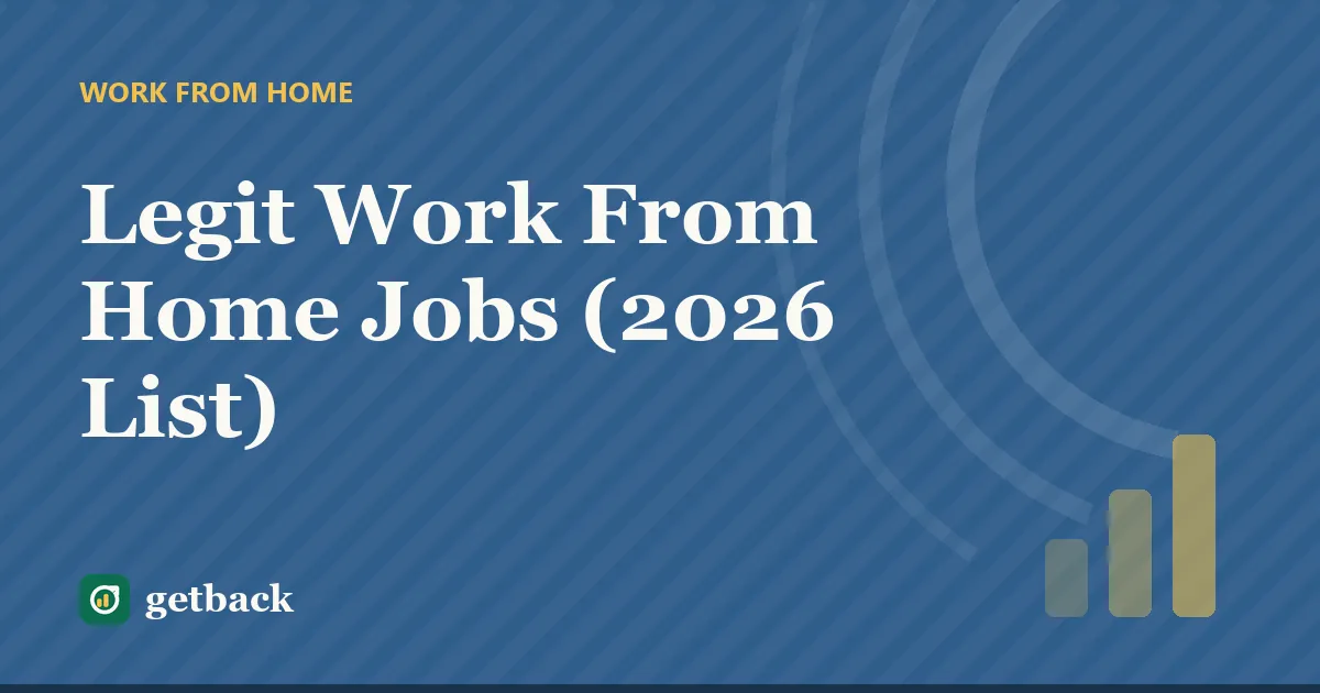 Legit Work From Home Jobs (2026 List) — cover illustration