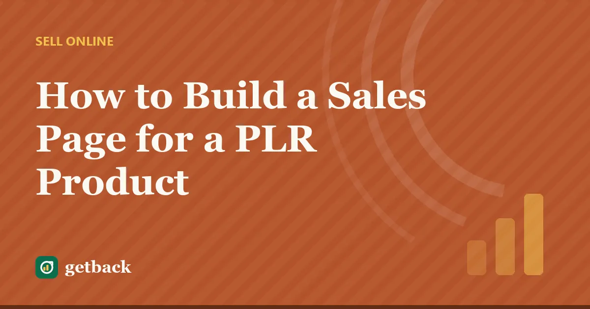 How to Build a Sales Page for a PLR Product — cover illustration